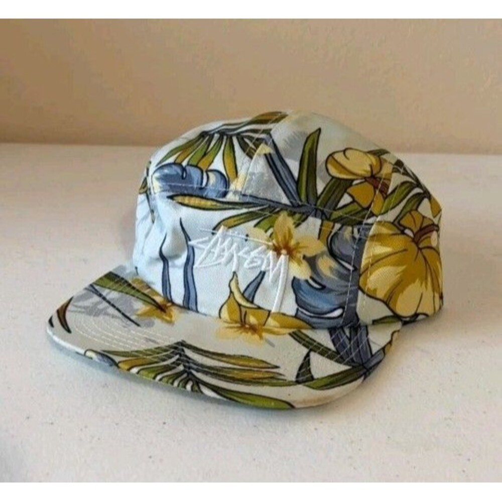 Shawn Stussy Capz Jah Irie Feeling Cap Tropical Hawaiian Flower Skateboard Hat